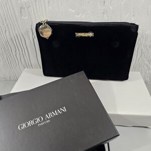 Giorgio Armani Black Velvet Pouch